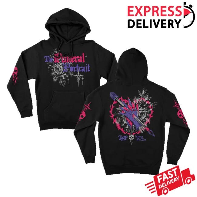 The Funeral Portrait Merch Shop Store Official Hearse For Two Heart Hands Hoodie