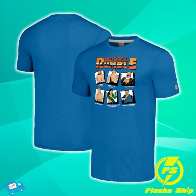 Original Men's Homage Royal Royal Rumble Golden Era Tri-Blend Sweatshirt