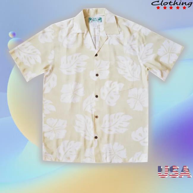 Tradewinds Cream Hawaiian Rayon T Shirts