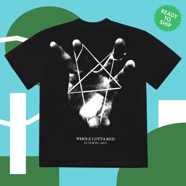 Official Playboi Carti Merch Playboi Carti Teeth Who Lotta Red Tee Black PlayboiCarti Clothing Shop Store