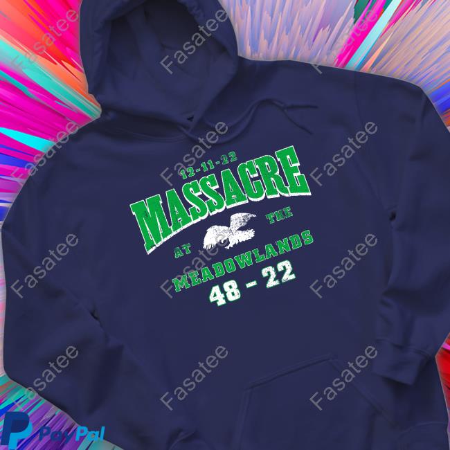 Barstool Sports Store 12-11-12 Massacre At The Meadowlands 48-22 Tee Shirt