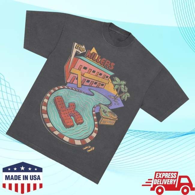 The Killers Merch Summer Pool Long Sleeve Shirt Pepper Official The Killers Merch Summer Pool T-Shirt Pepper