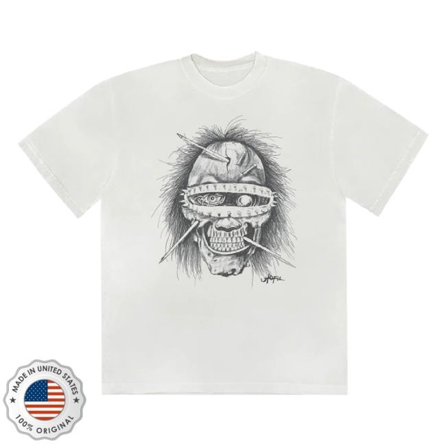 Official Plus Shop Merch Store Travis Scott Utopia C4 Classic Shirt White White Plusshop
