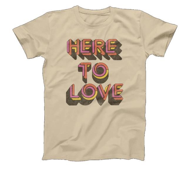 Lennykravitz Merch Store Shop Here To Love Text T-Shirt