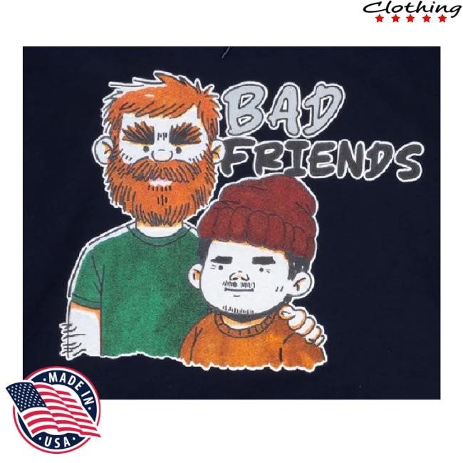 Official Bad Friends Merch Bad Friends Hairy Navy Long Sleeve T Shirt Official Bad Friends Merch Bad Friends Hairy Navy New Shirt