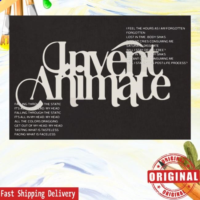 Official Invent Animate Merch Store Black Cream Logo T-Shirt
