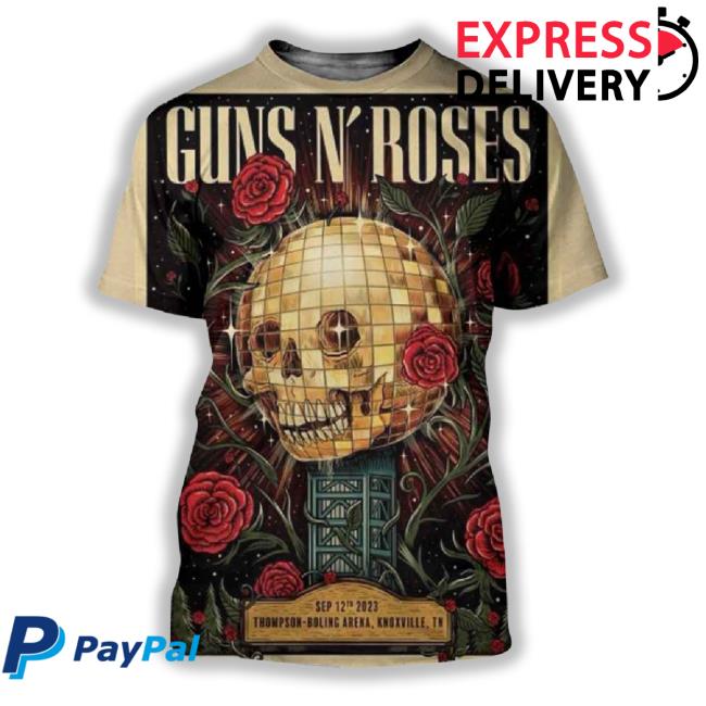 Guns N Roses September 12Th 2023 Thompson Boling Arena Knoxville Tn Tour 3D Shirts