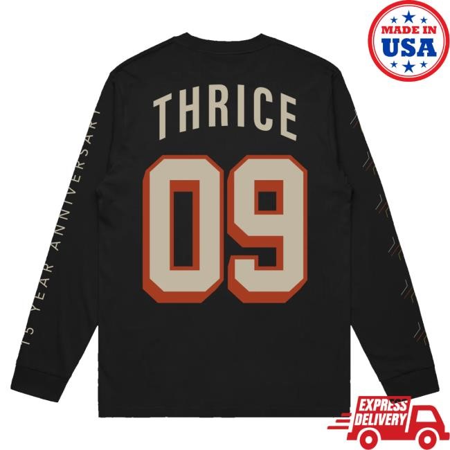 Trending Thrice Merch Store Hockey Long Sleeve Hooded Sweatshirt