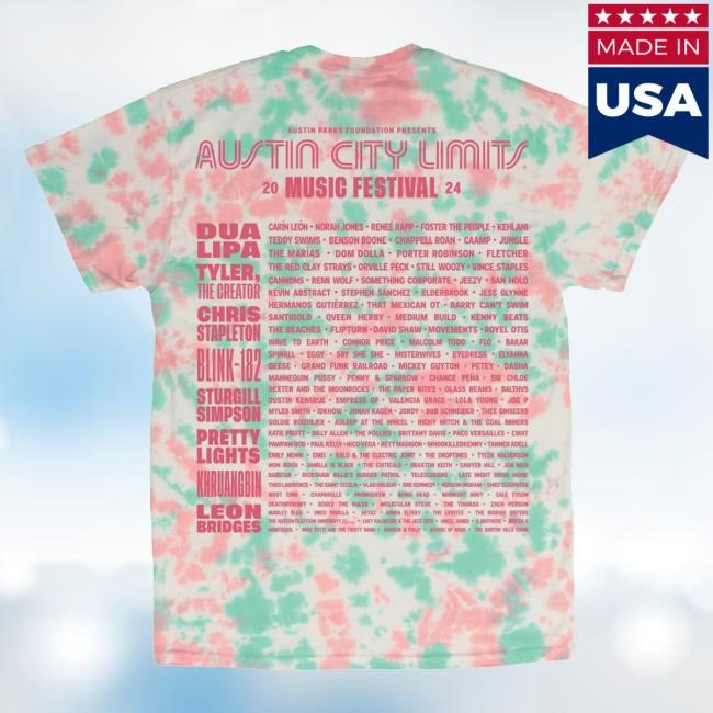 Official Acl Festival Merch Store Shop Pineapple Tie Dye Lineup Sweaters