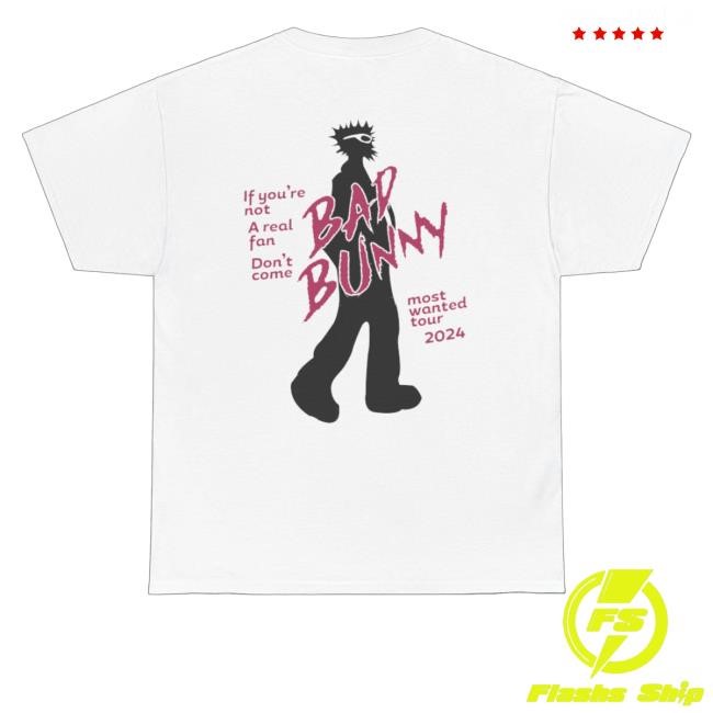Merch Badbunny Most Wanted Tour Signature Real Fan Hoodie Sweatshirt