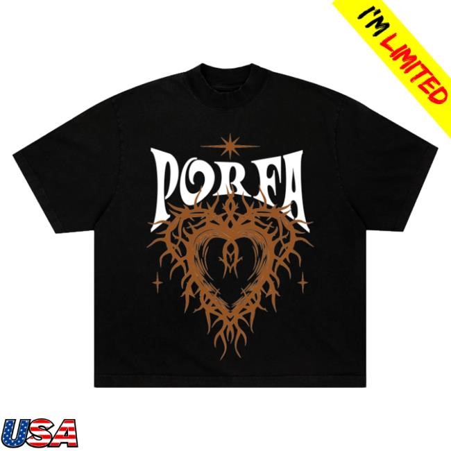 Por Favor The Band Merch Store Porfa Thorn Tee Black T-Shirt