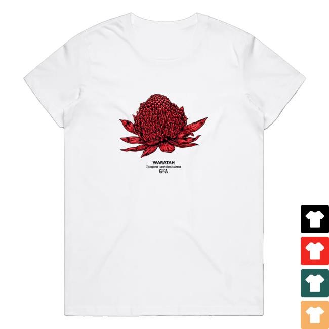 Abc Merch Shop Store Waratah Telopea Speciosissima Coloured Long Sleeve Shirt