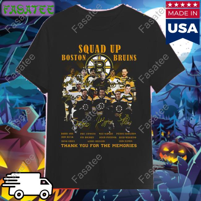Squad Up Boston Bruins Legend Thank You For The Memories Signatures Tee Shirt