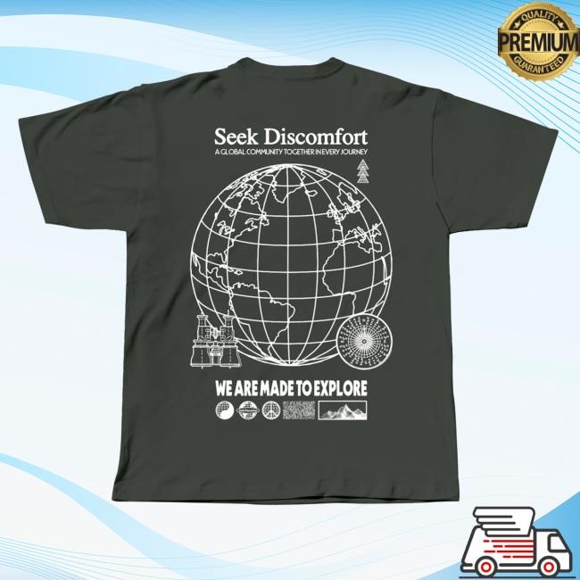 Trending Seek Discomfort Merch Store Made To Explore Hooded Sweatshirt
