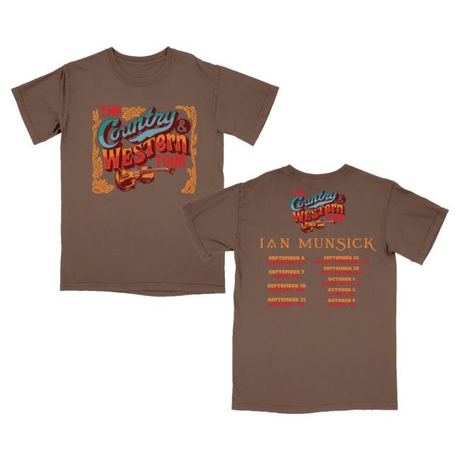 Trending Ian Munsick Merch Store Country & Western Tour Crewneck Sweatshirt