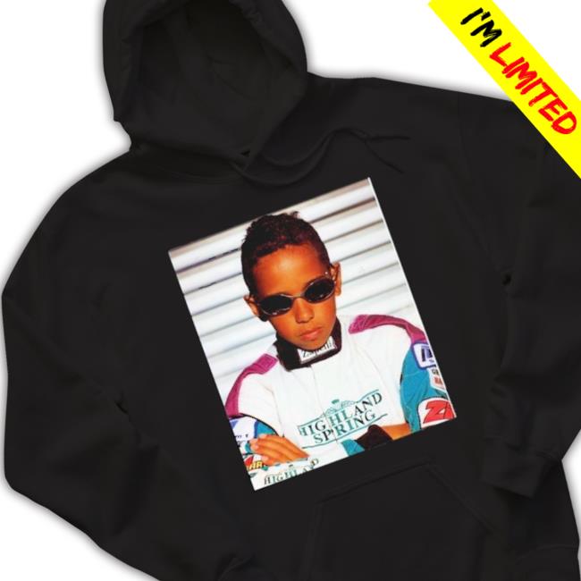 Lewis Hamilton Wearing Image Of Himself As A Young Kid In A Serious Pose Shirt Lewis Hamilton Wearing Image Of Himself As A Young Kid In A Serious Pose Shirt