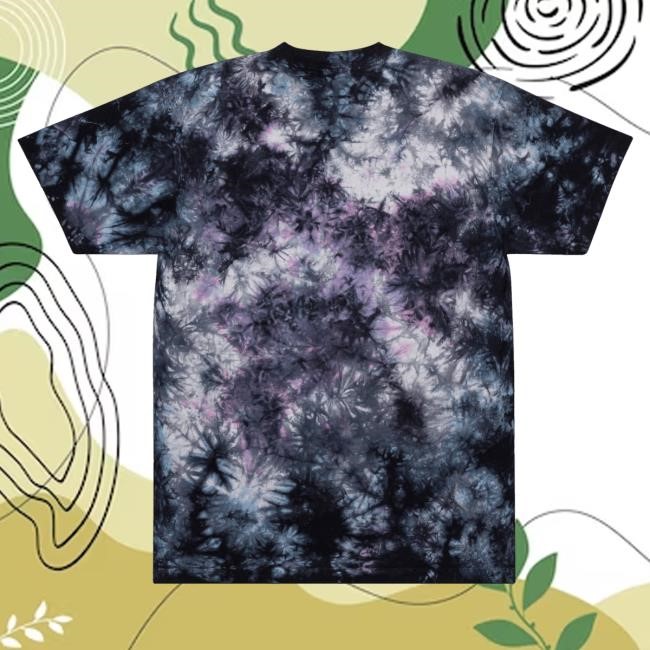 Gc2b Merch White Embroidered Wholly Human Oversized Tie-Dye Unisex Sweatshirt