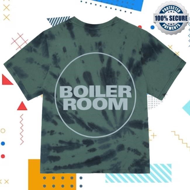 Boiler Room Merch Core Logo Tie Dye 3M T-Shirt Green Shirts