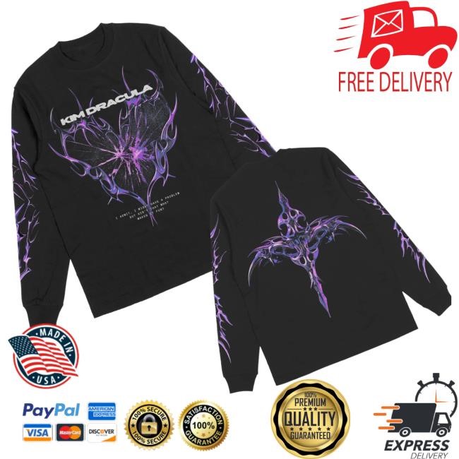Kim Dracula Store Purple Heart Long Sleeve Shirt Kim Dracula Store Purple Heart Hoodie, Sweatshirt