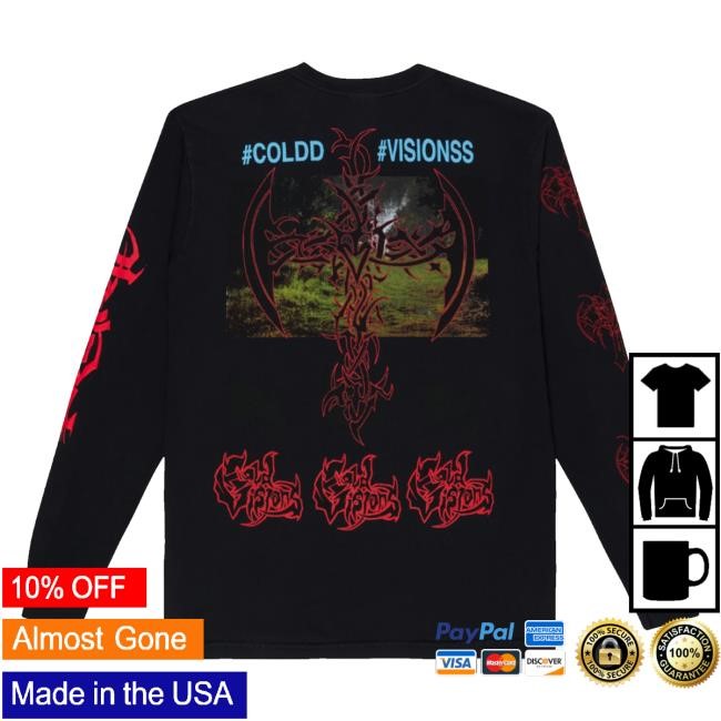 Bladee Cold Visions Merch Store Shop Forest Crime Cold Visions Black T-Shirt