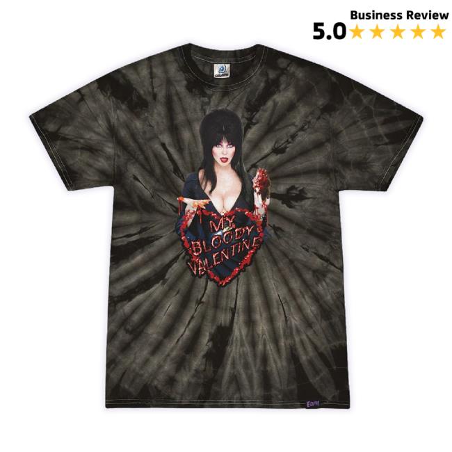 Official Elviras Bootique Merch Store Elvira Bloody Valentine Black Tie Dye Sweater Elvirasbootique Shop