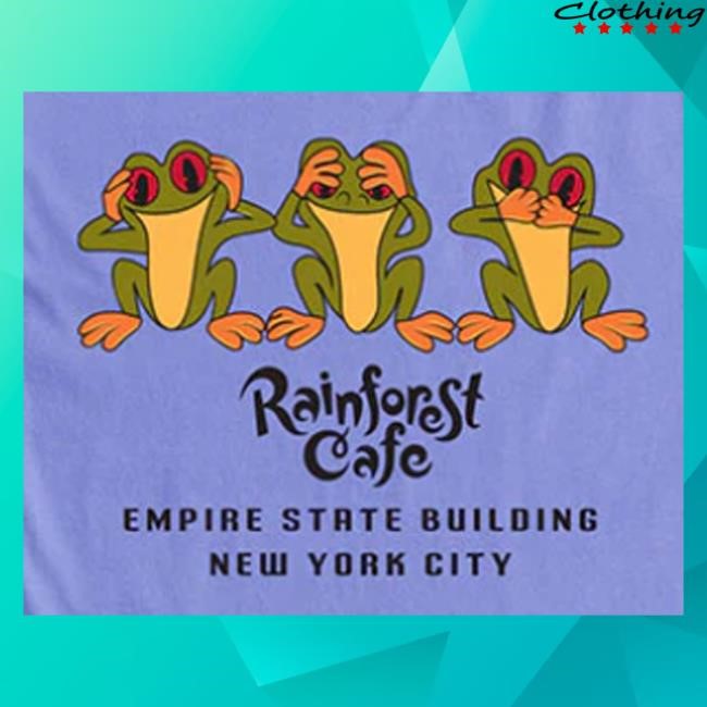 Rainforest Cafe X The Empire State Building Hear, Speak, See No Evil Adult Shirts