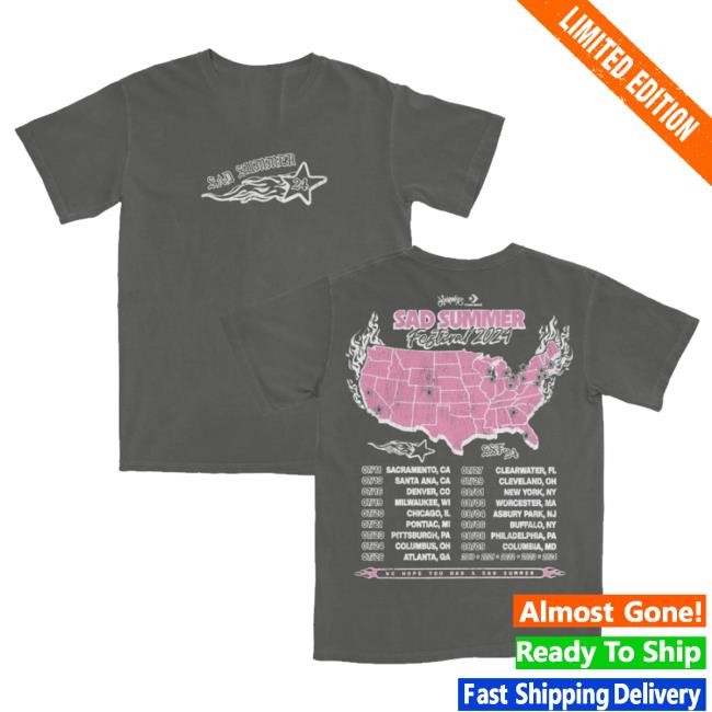 Official Sad Summer Merch Festival 2024 Tour Long Sleeve Shirt