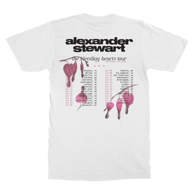 The Orchard Merch Alexander Stewart The Bleeding Hearts Tour White Hoodie Sweatshirt