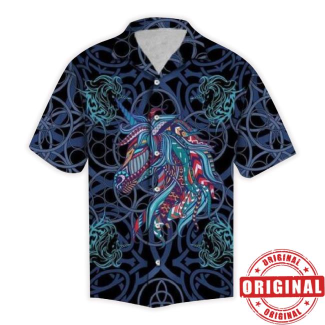 Unicorn Blue Mandala Hawaiian TankTop
