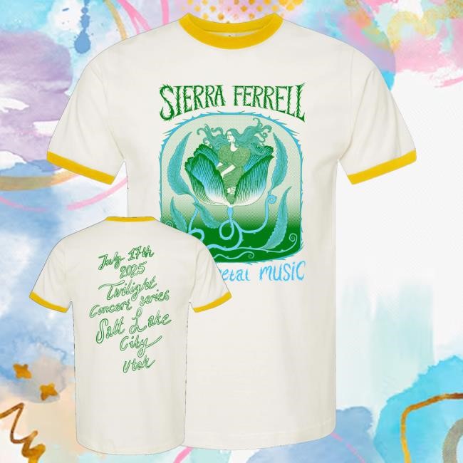 Official Sierra Ferrell Merch Shop Heavy Petal Yellow Hoodie