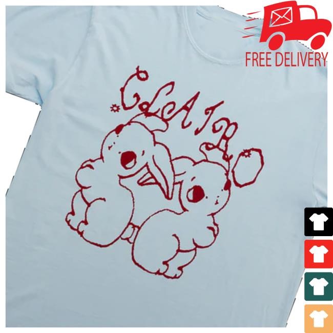 Clairo Merch Store Clairo Bunnies (Light Blue) Funny Shirt