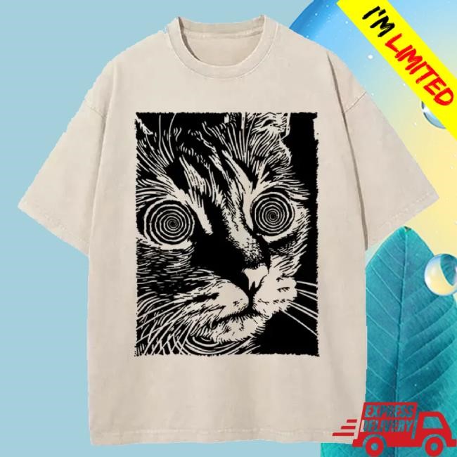 Trending Tokyo-Tiger Merch Tokyo-Tiger Psychedelic Horror Cat Washed Sweatshirt