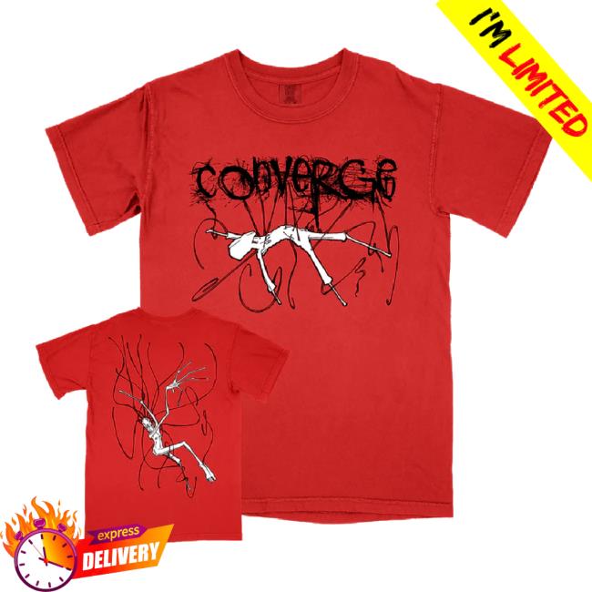 Original Deathwish Inc Merch Store Converge "Forsaken" Premium Red Long Sleeve Tee Deathwishinc Shop