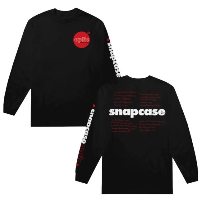 Merchnow Merch Shop Snapcase Optic Black Long Sleeve Hoodie
