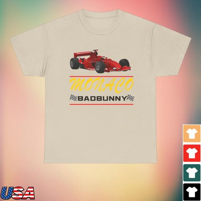 Badbunny Merch Shop Store Official Most Wanted Tour Monaco Race Car Tour Dates Tee Most Wanted Tour Monaco Race Car Tour Dates Shirts