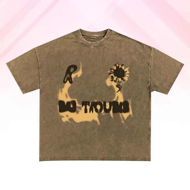 Survival Mode Merch Big Trouble Beige Short Sleeve Tee