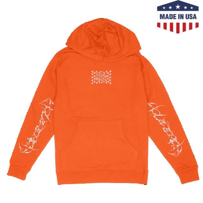 Toro Y Moi Merch Stars Hoodie - Orange Sweatshirt