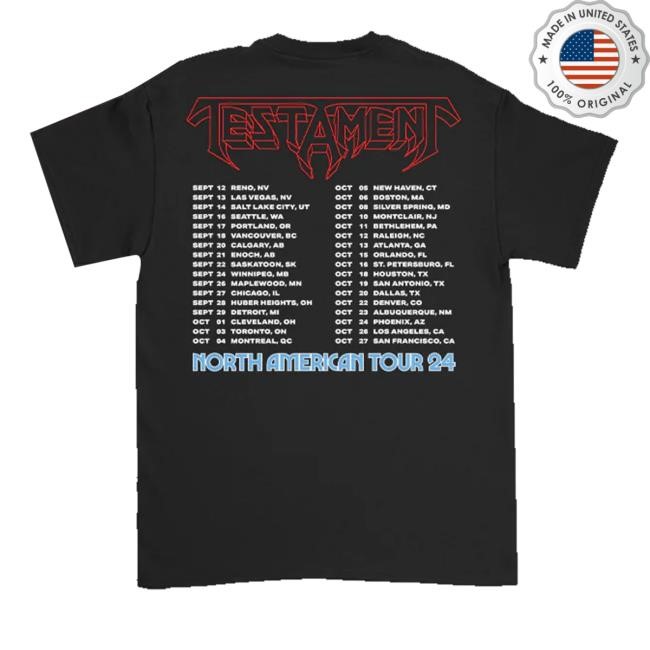 Official Trending Testament Legions Legacy New Order 2024 Tour Tee