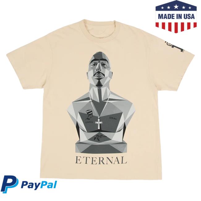 Official Interscope Records 2 Pac Merch Clothing Store 2Pac Fragment X 2Pac Light Khaki Top Shirt Towpac