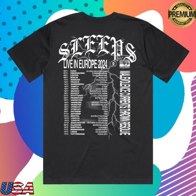 While She Sleeps Official Store Headliner 2024 Tour Hoodie Sweatshirt