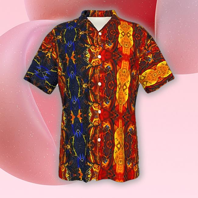 Psychedelicrebels Merch Maha Kali Fire & Ice Men's Hawaiian Shirt