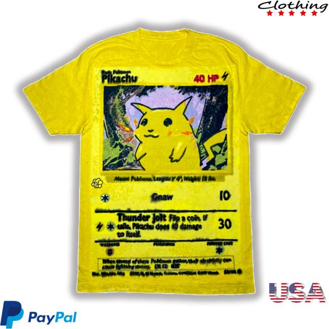 Pikachu Pokémon Hand Dyed Short Sleeve T-Shirt
