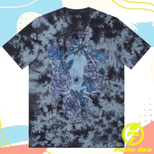 Deep Dark Dangerous Merch Blue Floral Tie Dye Tee Shirt