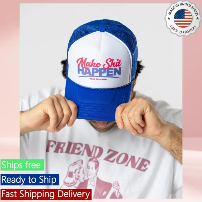 Nick Nayersina Store Official Merch Make Shit Happen Blue White New Hat