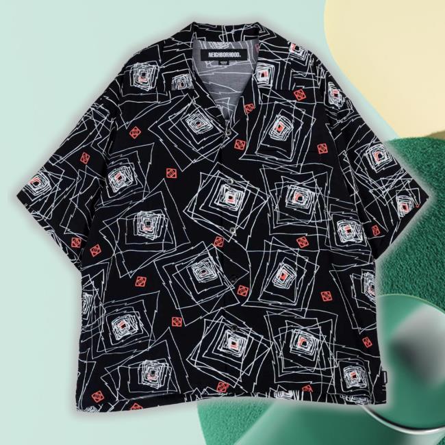 Neighborhood Geometric Hawaiian New Shirt
