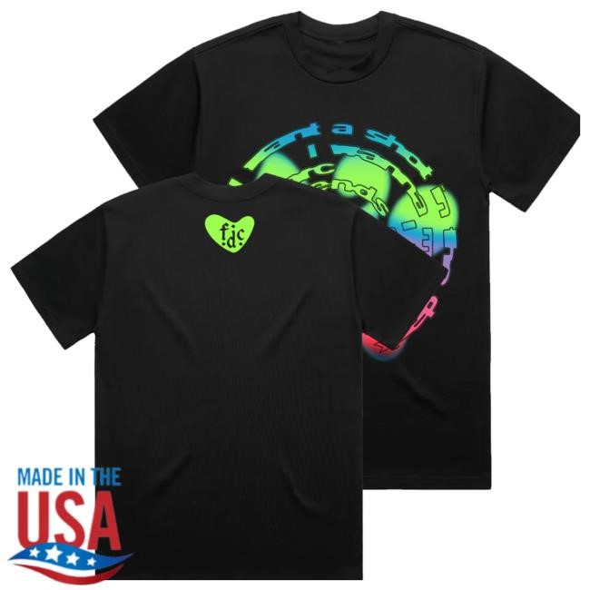 Original Fontaines Dc Store Merch Shot In The Dark Black Tee Shirt