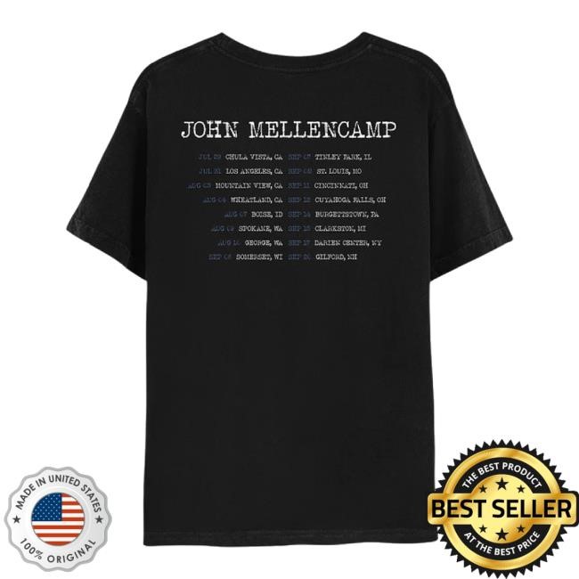 Official Photo Outlaw 2024 Tour Tee Shirt John Mellencamp Shop Merch Store