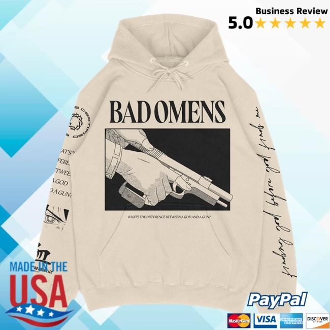 Official Bad Omens Official Merch Finding God Hoodie (Natural) Crewneck Sweatshirt