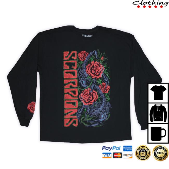 Official Rockabilia Merch Store Scorpions Roses And Shirt Rockabilia Shop