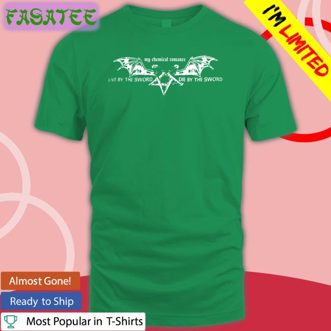 Pentagram Wings Mcr Live By The Sword Die By The Sword Pentagram Wings T Shirt